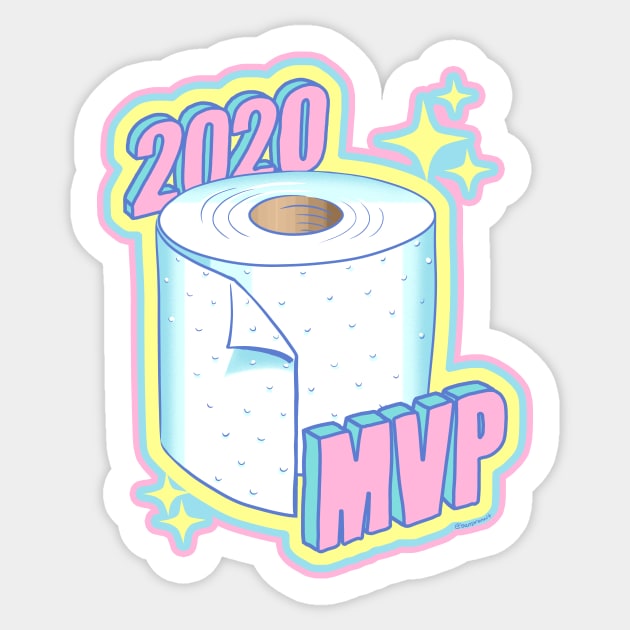 Toilet Paper 2020 MVP Most Valuable Paper Sticker by benprenart